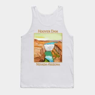 Hoover Dam on the Colorado River, on the Nevada-Arizona border Tank Top